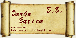 Darko Batica vizit kartica